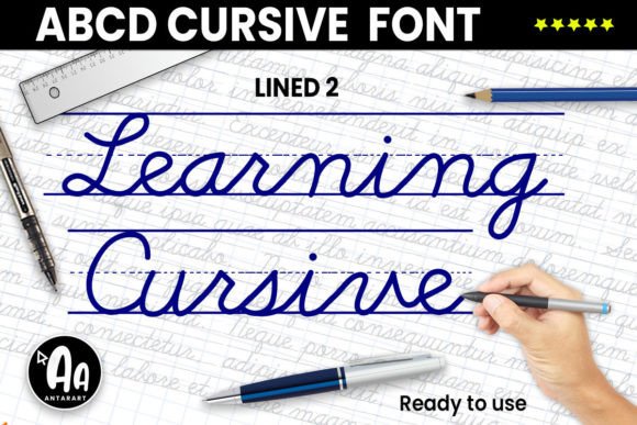 Abcd Cursive Lined2: A Designer's Take on Handwritten Typography