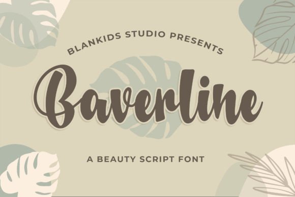 Baverline: A Bold Script Typeface for Editorial Design