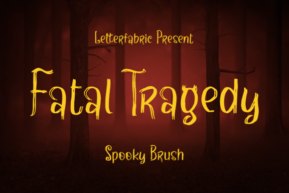 Fatal Tragedy: A Spooky Brush Font for Creative Projects