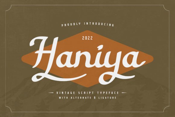 Haniya: Vintage Script Font for Crafters