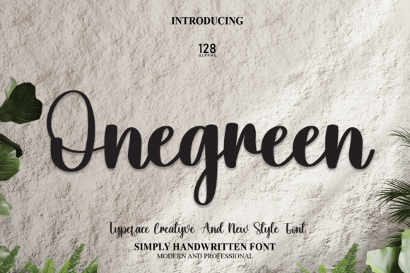 Onegreen: A Modern Handwritten Font for Web Design